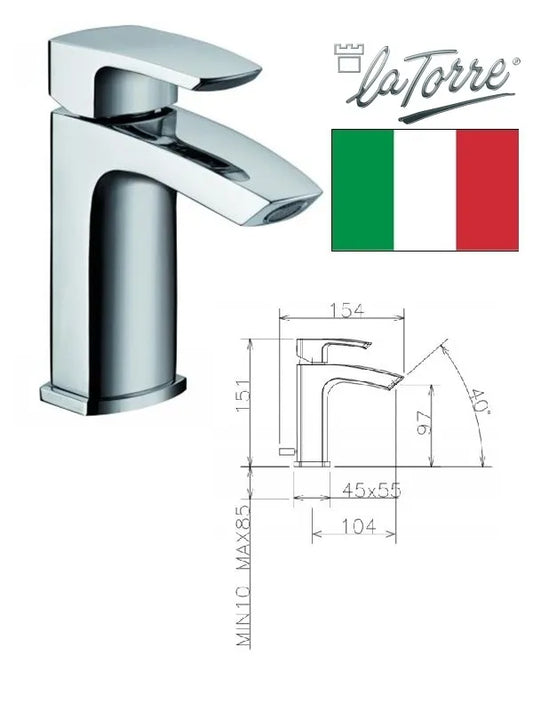 Keraminis plautuvės maišytuvas su ventiliu 31001 C, STUDIO