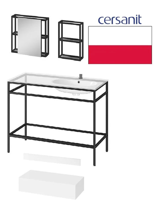 Spintelė po praustuvu Consol ZEN100, balta/matinė, ZEN